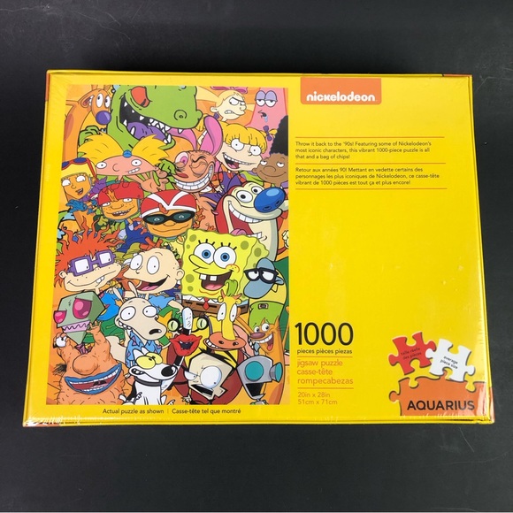 NIB Nickelodeon 1000 pieces Cast Jigsaw Puzzles Aquarius Easy Framing Format - Picture 4 of 6